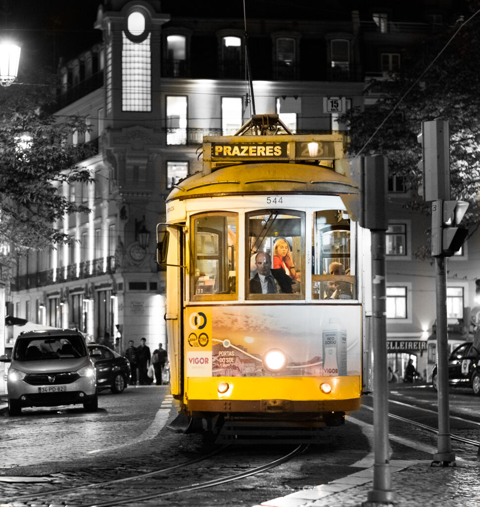 The famous streetcars of Lisbon